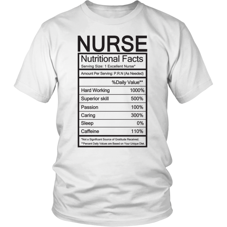 Nurse Nutritional Facts T Shirt