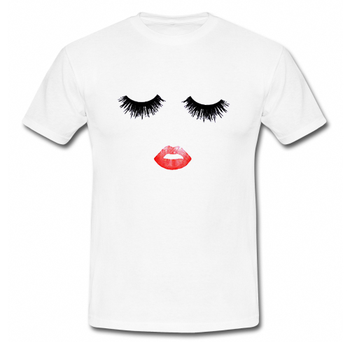 Eyes Mascara & Lipstick T Shirt