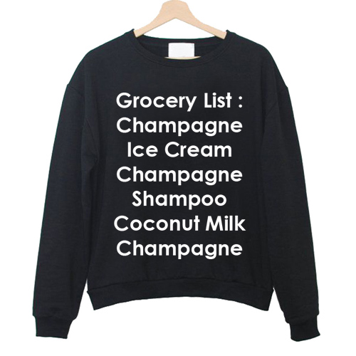 Grocery List Sweatshirt