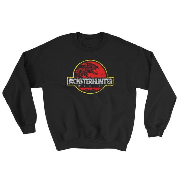 Monster Hunter Rathalos Jurassic park logo parody Sweatshirt
