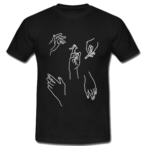 Pattern Sketch Of Hands T Shirt