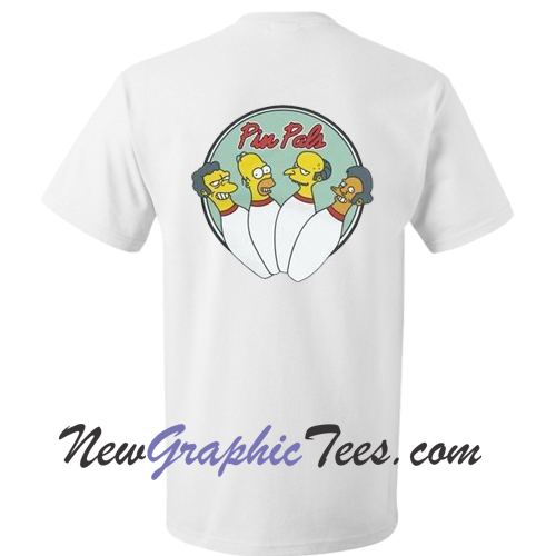 Simpsons Pin Pals Bowling T shirt Back
