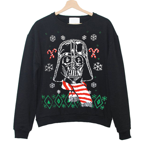 Star Wars Darth Vader Striped Scarf Ugly Christmas Sweatshirt