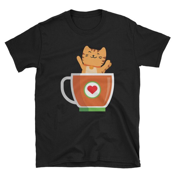 Cute Funny Cat in a Teacup T Shirt