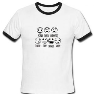 Days Of the week emoji Ringer Shirt