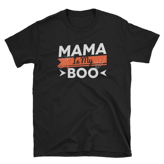 Mama Is My Boo Mom Mommy Ghost Spider Web Halloween Unisex T Shirt