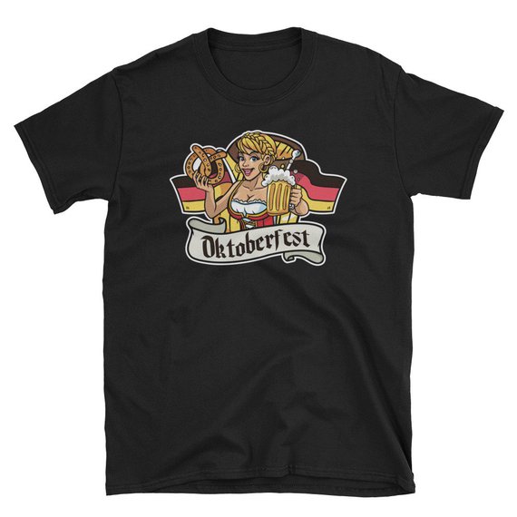 Oktoberfest Dirndl Beer Garden Girl Beer Pretzel T Shirt