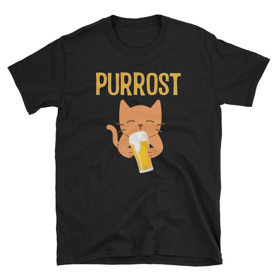 Purrost Prost Oktoberfest Beer Drinking Cat Unisex T Shirt