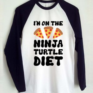 Ninja turtle diet Raglan Longsleeve Shirt