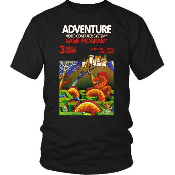 Adventure Atari 2600 Retro Vintage Video Game Box Art Unisex T-Shirt