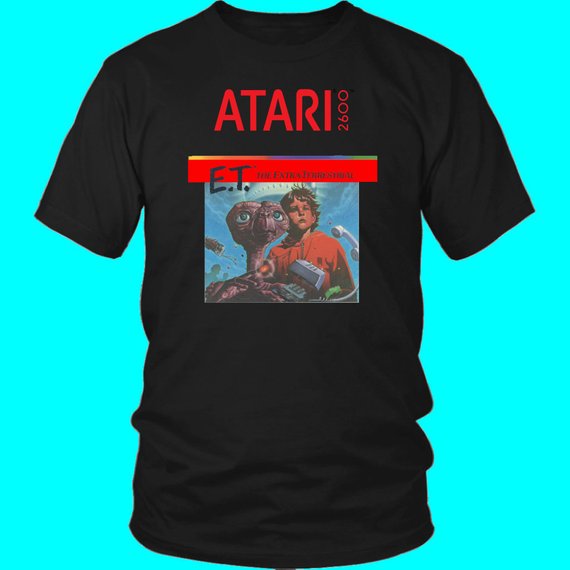 E.T. The Extra Terrestrial Atari Retro Video Game Box Art Short-Sleeve T-Shirt