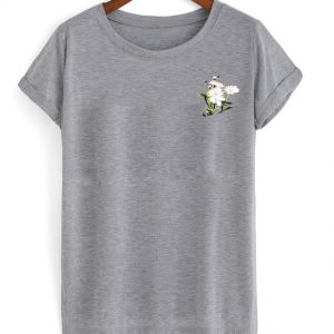 Flower in pocket tshirt