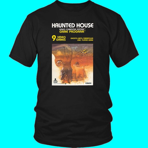 Haunted House Atari 2600 Retro Vintage Video Game Box Art Unisex T-Shirt