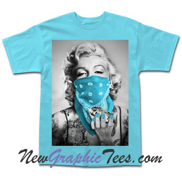 Marilyn Monroe Blue Bandana T Shirt