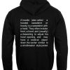 the description of a hoodie back