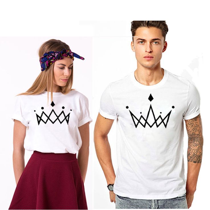 Crown Couronne Couple T Shirt