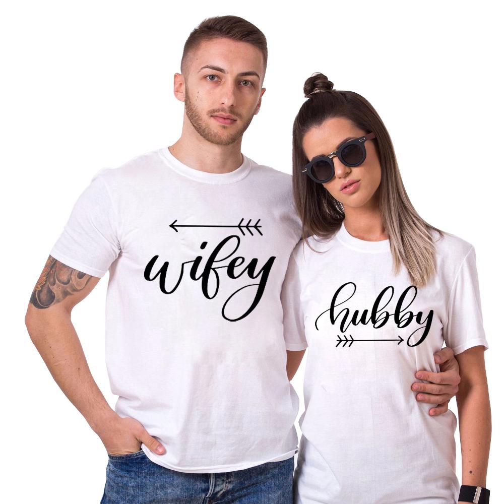 Hubby Wifey Couple TShirt