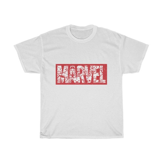 Marvel Logo Cartoon Heroes T Shirt