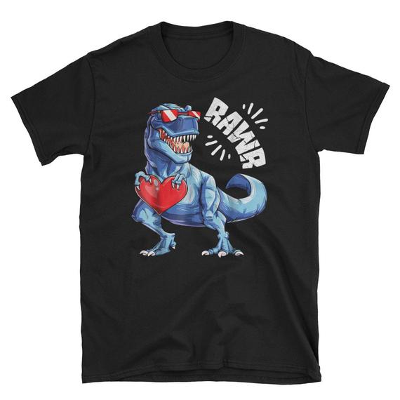 Valentines Day Dinosaur RAWR T shirt