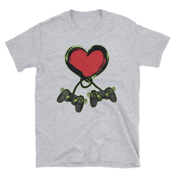Video Gamer Heart Controller Valentine's Day T Shirt
