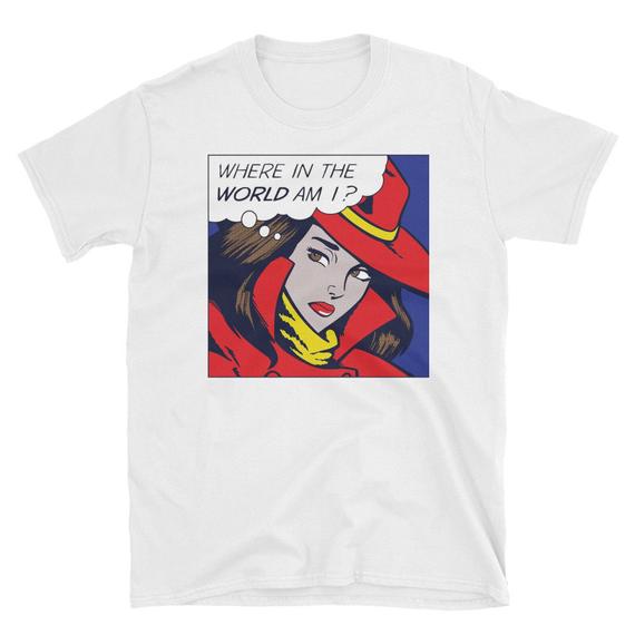 carmen sandiego where in the world is carmen diego T shirt