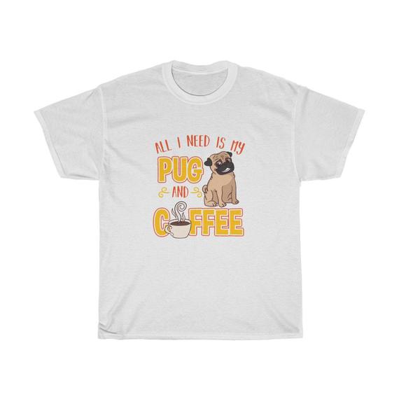 Coffee Pug Dog Unisex T Shirt