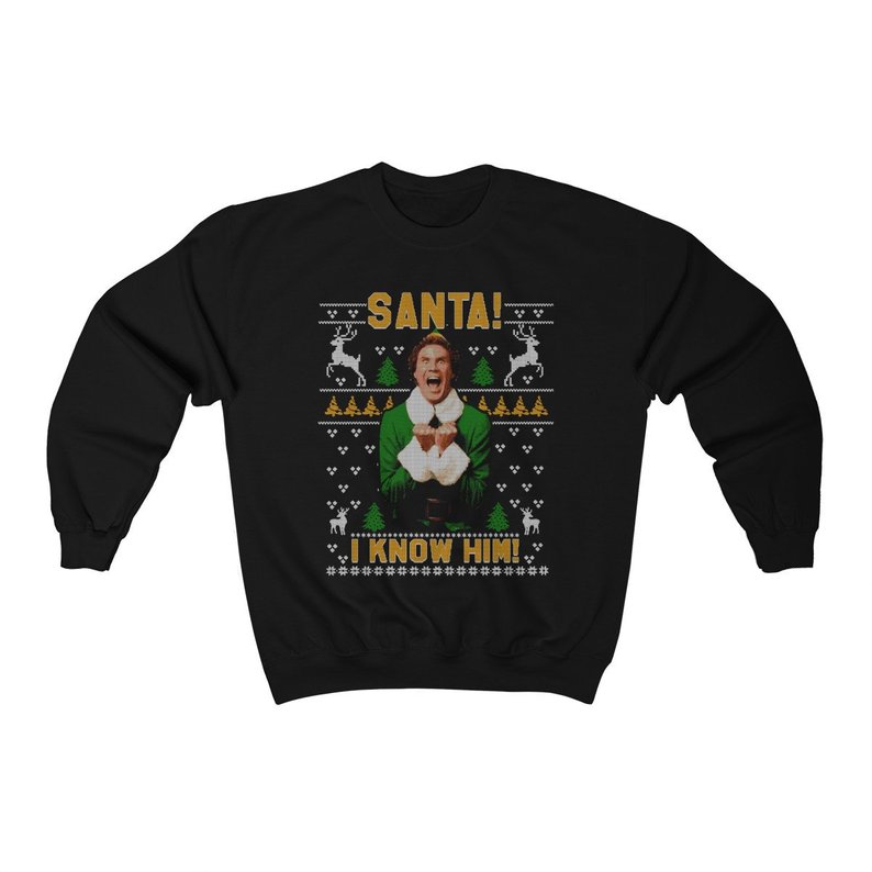 Buddy The Elf Ugly Christmas Sweater Unisex Heavy Blend Crewneck Sweatshirt