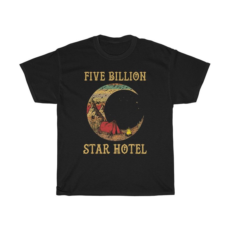 Five Billion Star Hotel Moom Camping Tent Vintage T Shirt