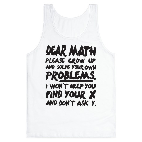 Dear Math Tank Top