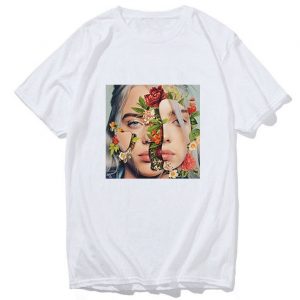 Billie Eilish Flower Aesthetic Printed Cool T Shirt