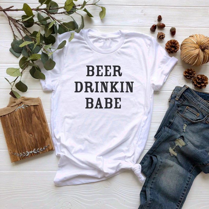 Beer Drinking Babe Tshirt