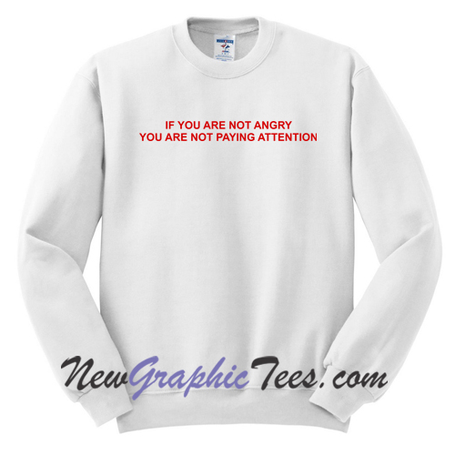 If You Are Not Angry You Are Not Paying Attention Sweatshirt