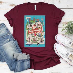 san francisco map tshirt