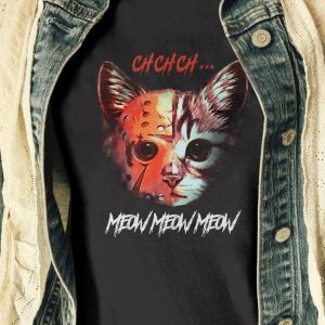 Jason meowhees chchch meow meow meow horror halloween funny T shirt
