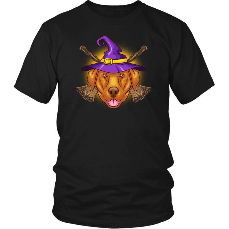 Labrador Retriever Witch Halloween T Shirt
