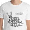 Funny Veggie Joke Deer Vegetarian Elk Vegan Humor Short-Sleeve Unisex T-Shirt