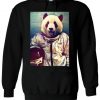 Astronaut Funny Panda Retro Hoodie