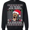 Christmas Sweater Ugly Snoop TWAS The Nizzle Before Chrismizzle Unisex Sweatshirt