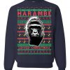 Harambe RIP Loved Christmas Ugly Christmas Sweater Unisex Sweatshirt