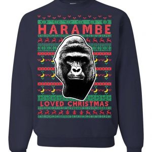 Harambe RIP Loved Christmas Ugly Christmas Sweater Unisex Sweatshirt