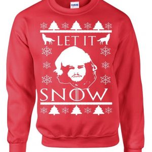 Let It Snow GoT Jon Snow Ugly Christmas Unisex Crewneck Sweatshirt