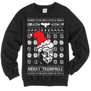 Merry Trumpmas Donald Trump Ugly Christmas Sweater Unisex Crewneck Sweatshirt