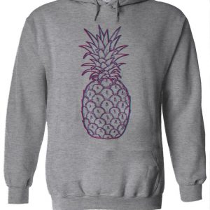 Pineapple Art Purple Colour Funny Hoodie