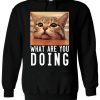 Funny Cat Kitten What Are You Doing Hoodie