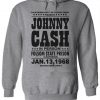 Johnny Cash In Person Folsom State Prison Hoodie