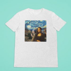 Mona Lisa art harajuku funny selfie T Shirt