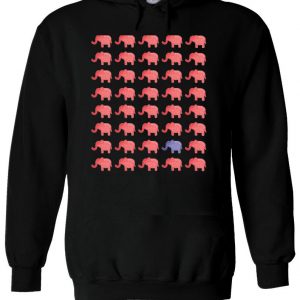 Pink Elephants Be Different Tumblr Hoodie