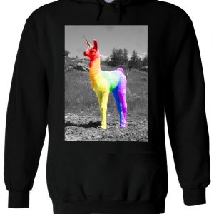 Unicorn Llama Colorful Lama Funny Hoodie