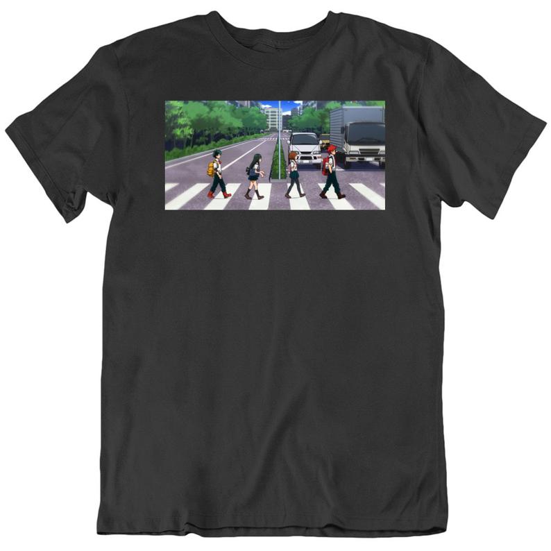 My Hero Academia Abbey Road Parody Funny Anime Gift T Shirt