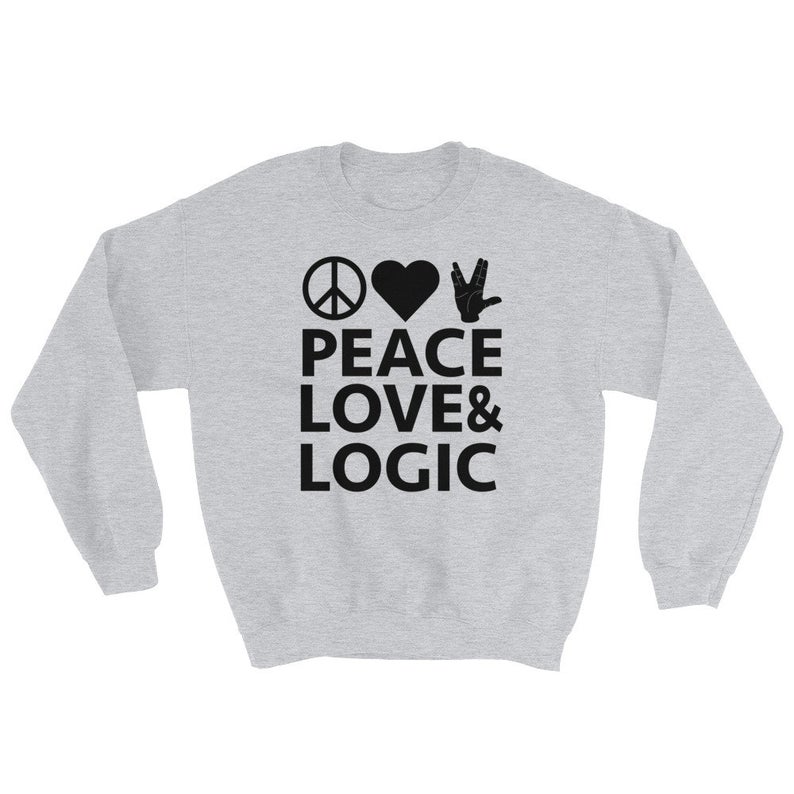 PEACE LOVE & LOGIC Unisex Crewneck Sweatshirt
